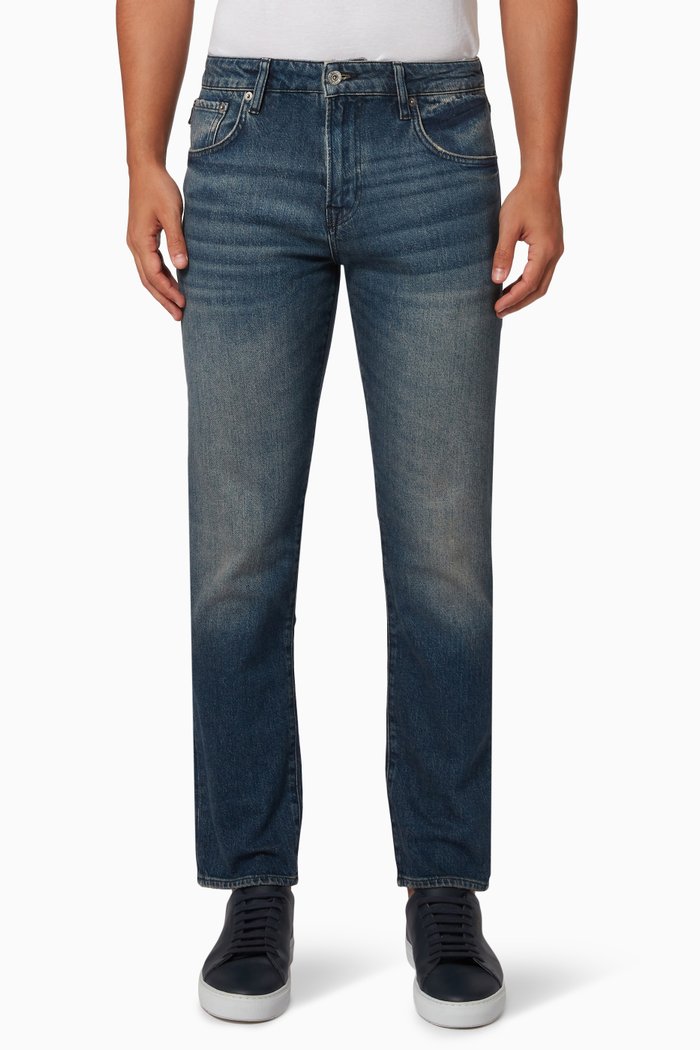

Tailored Straight Jeans, Blue