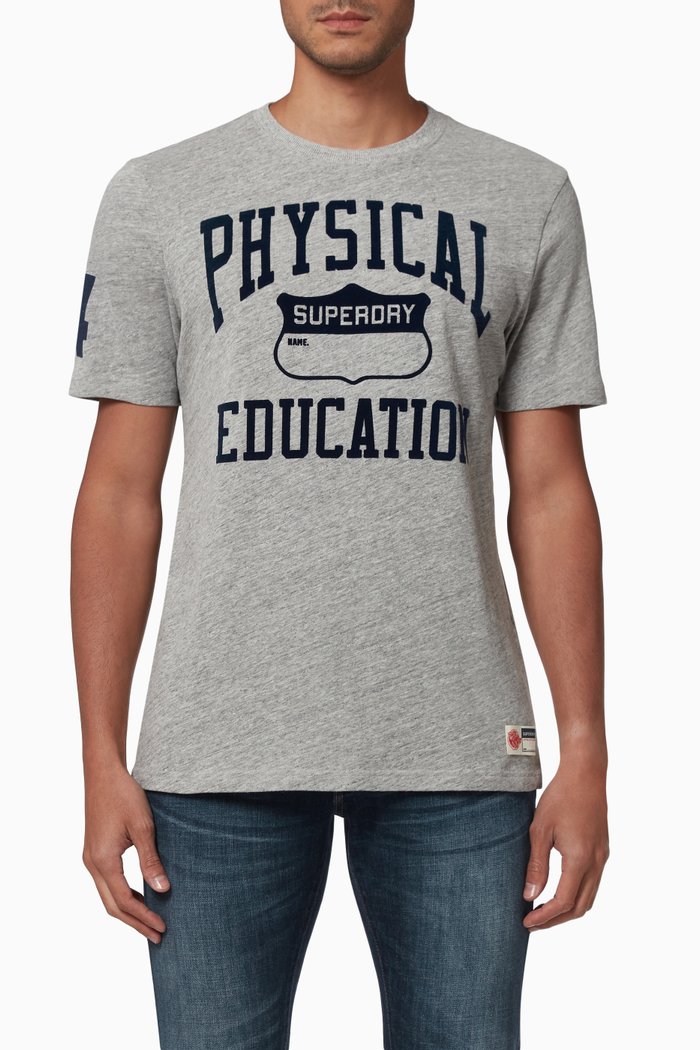 

Vintage Athletic T-shirt in Cotton Jersey, Grey