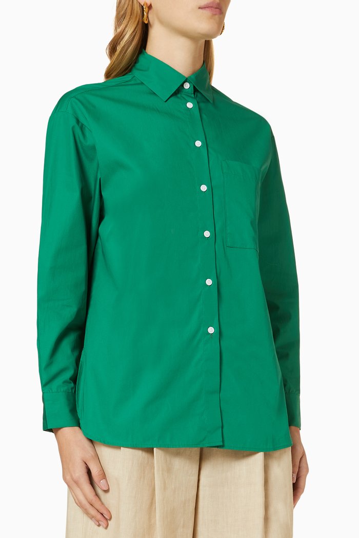 

Pallina Shirt in Cotton Poplin, Green