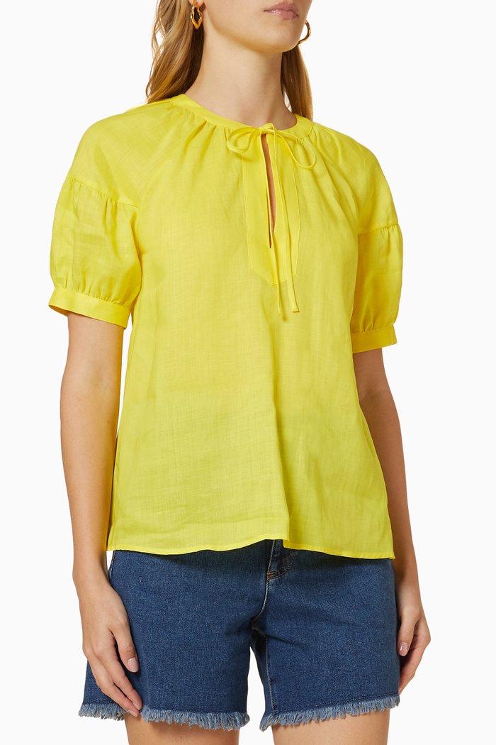 

Rubicone Blouse in Ramie, Yellow