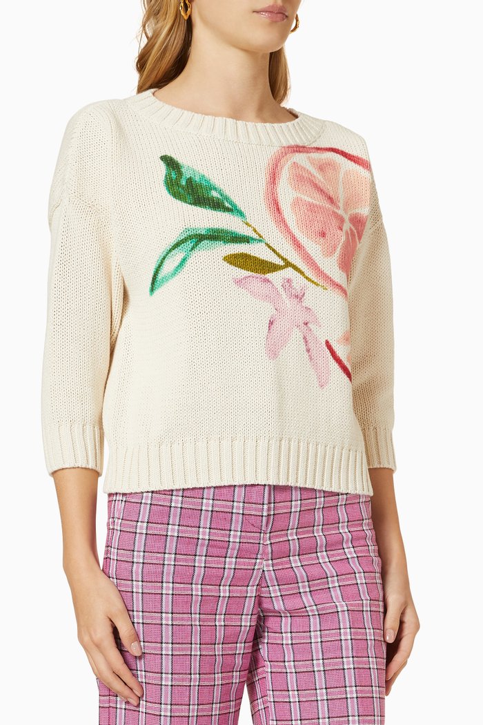 

Presente Sweater in Cotton Knit, White