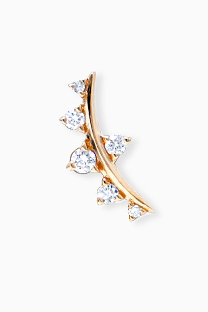 

Cléo Smile Ear Crawler in 14kt Yellow Gold, White