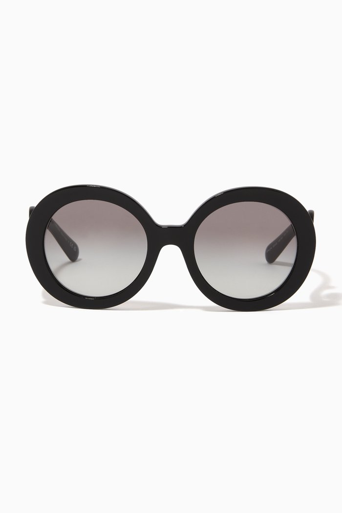 

Round Sunglasses in Acetate, Black