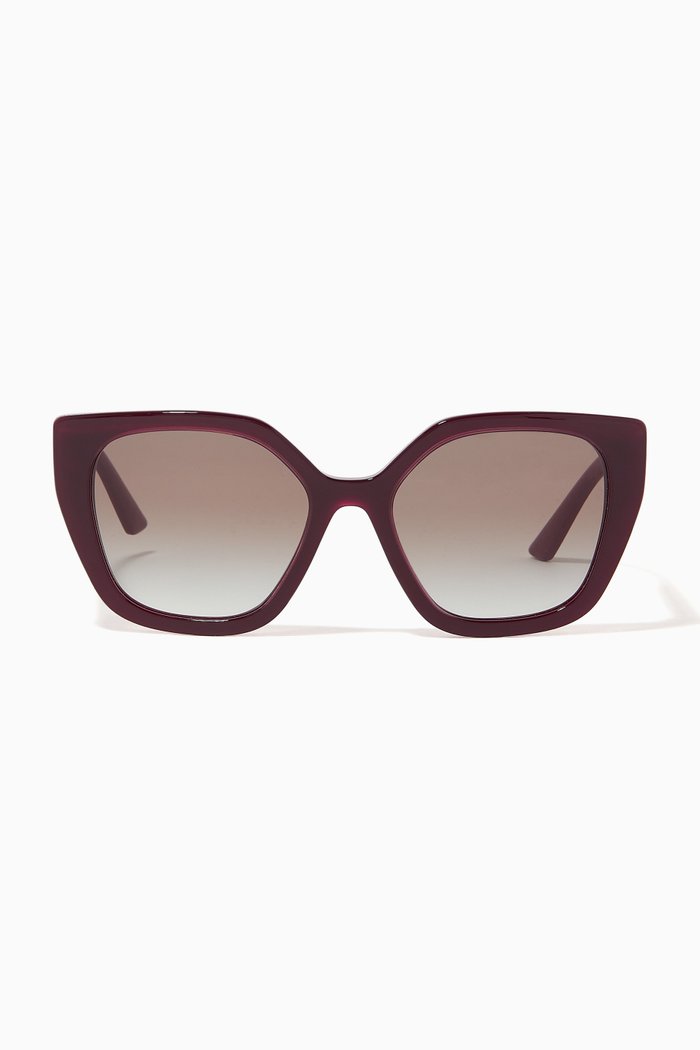 

Cat-eye Sunglasses in Acetate, Red
