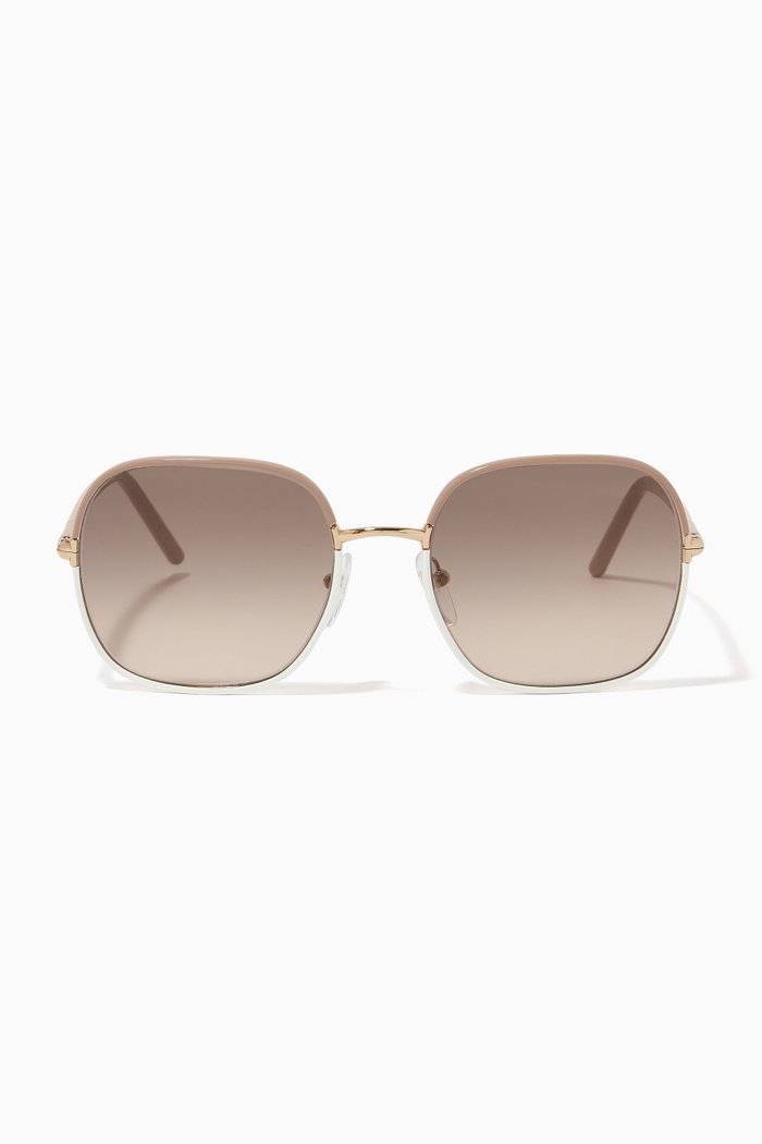 

Square Sunglasses in Metal, Gold