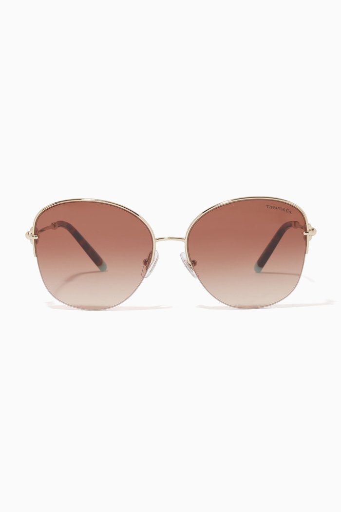 

Square Sunglasses in Metal, Gold