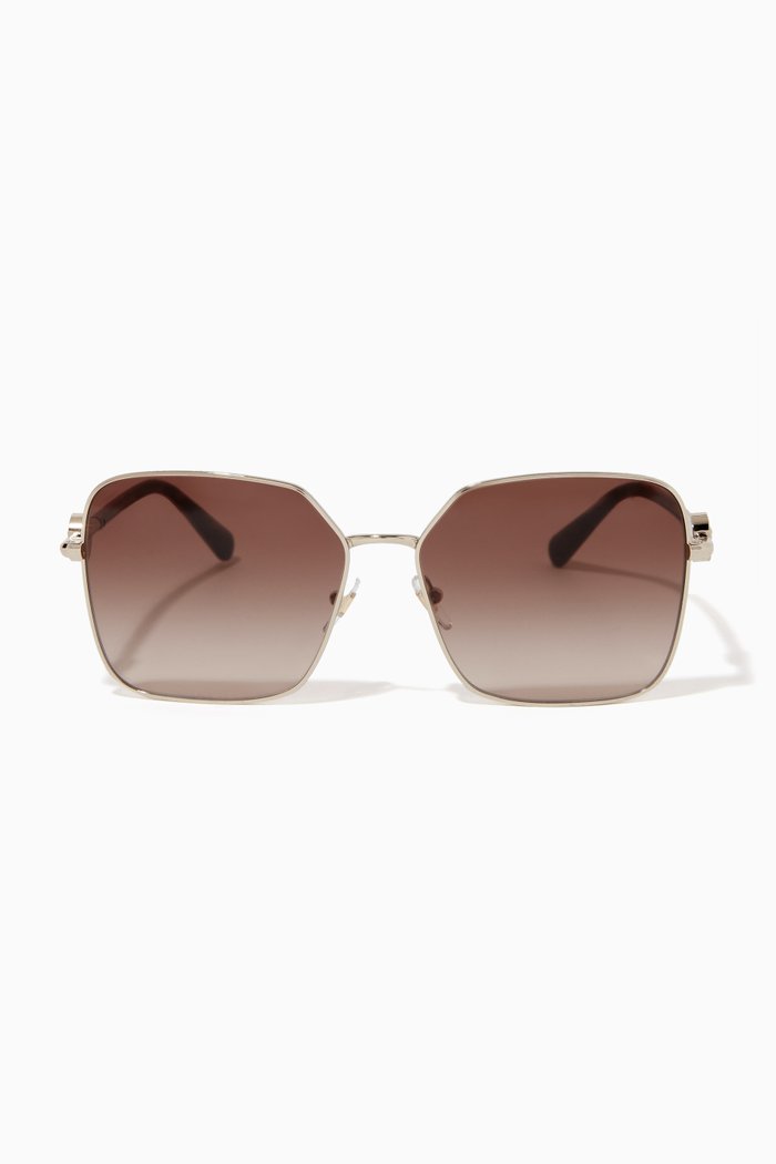 

Square Sunglasses in Metal, Gold