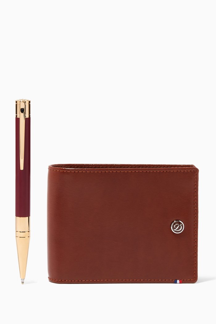 

Wallet & Rollerball Pen Gift Set, Brown