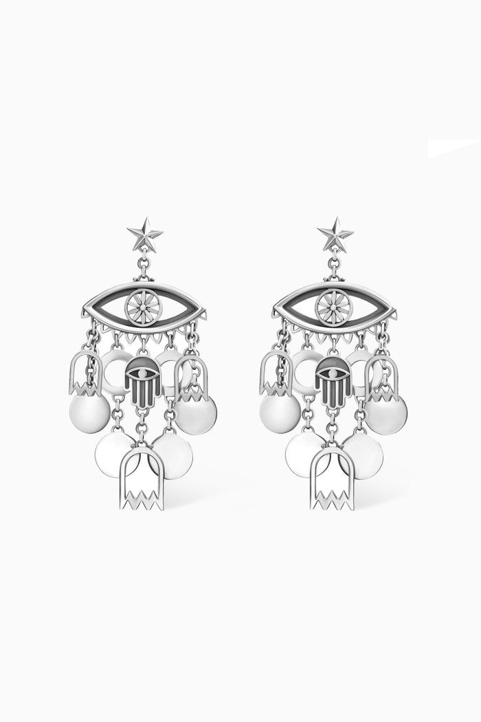 

Multi-Charm Earrings in Sterling Silver