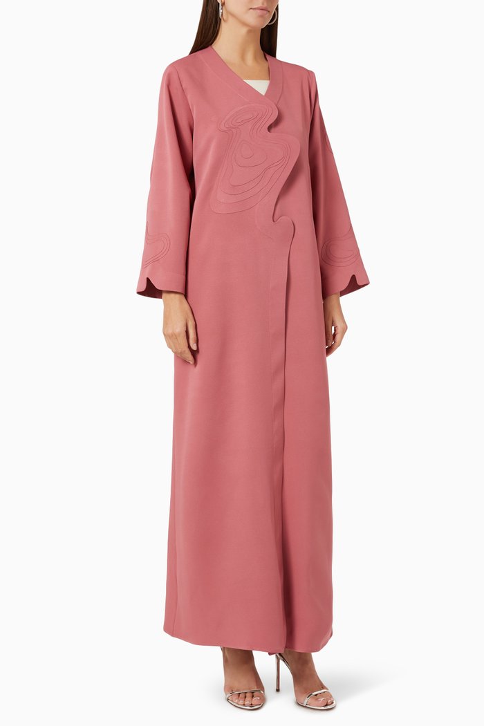 

3D Cloud Abaya, Pink