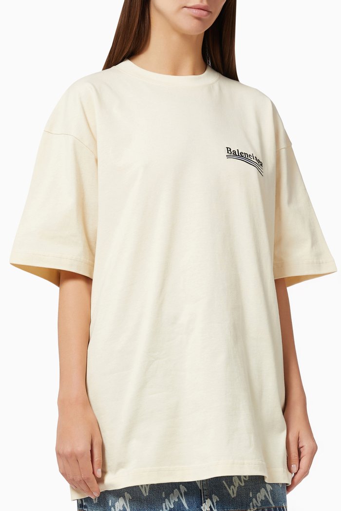 

Logo Large Fit T-shirt in Cotton Jersey, Neutral