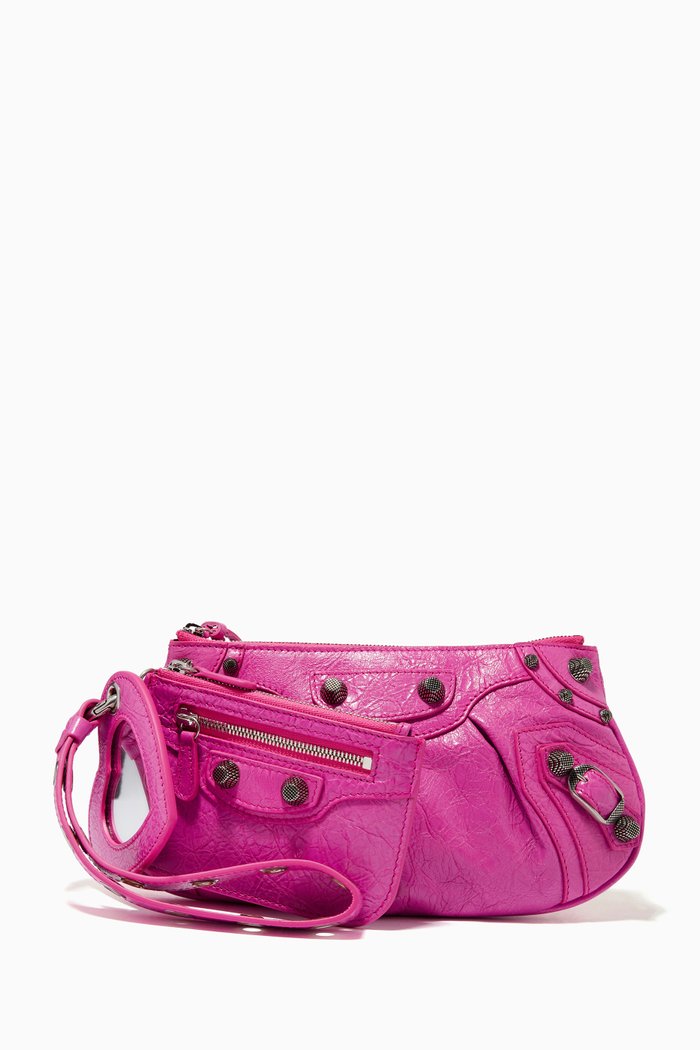 

Le Cagole Mini Multipouch in Arena Lambskin, Pink