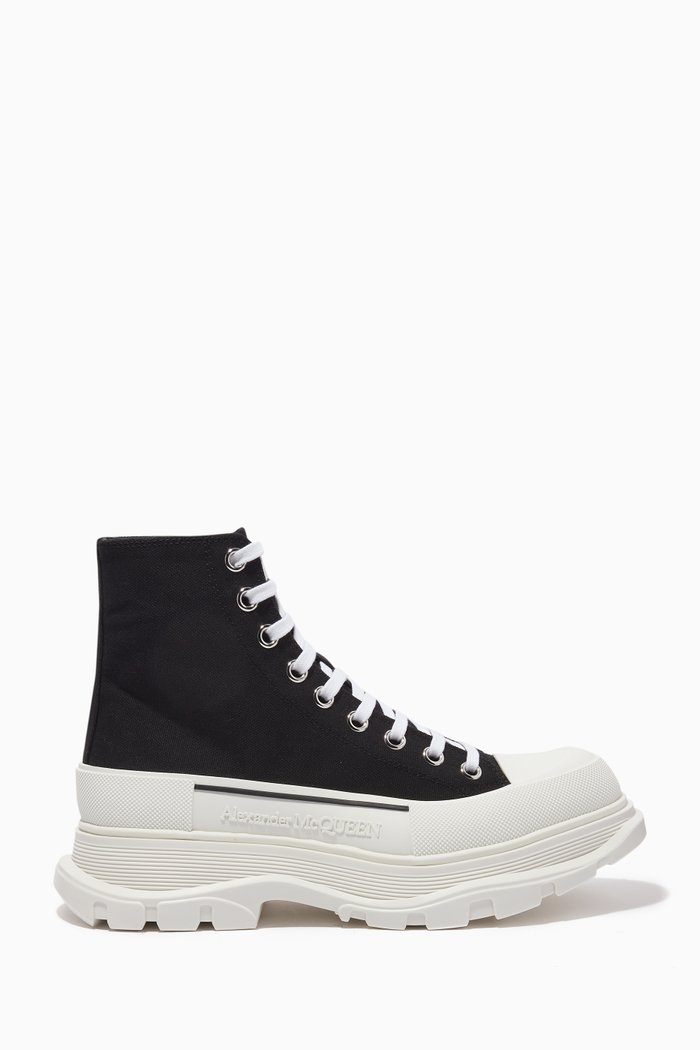 

Tread Slick Boots in Cotton Canvas, Black