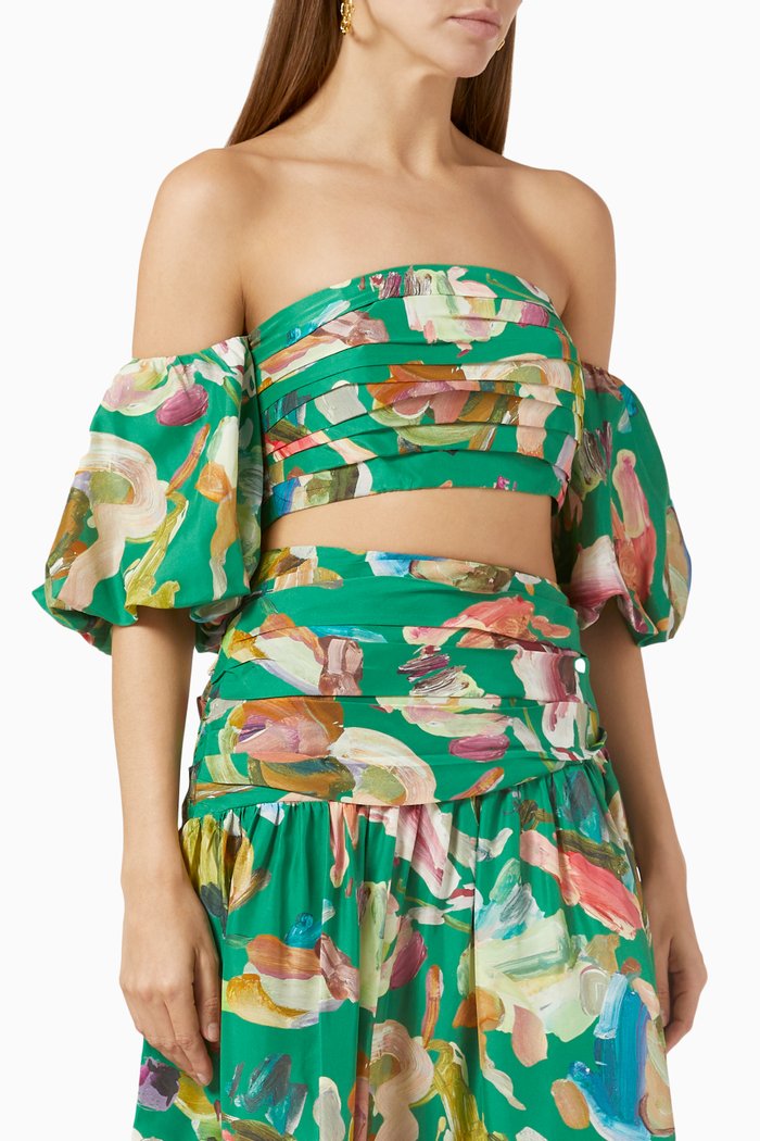 

Arlo Puff Sleeve Top, Green