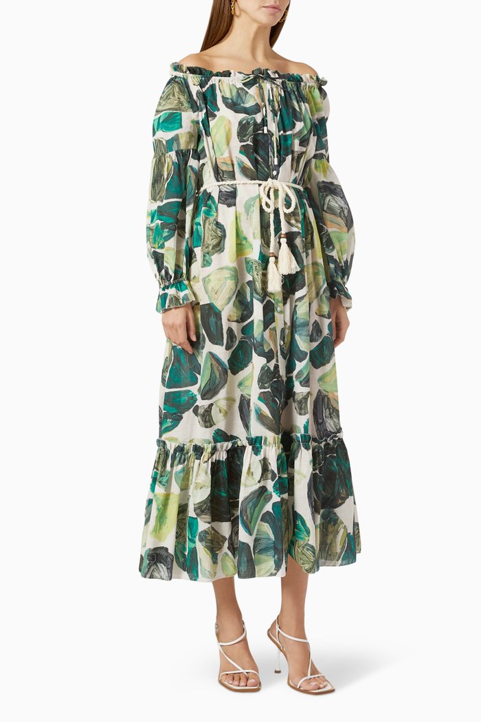 

Siena Off-the-Shoulder Dress, Green
