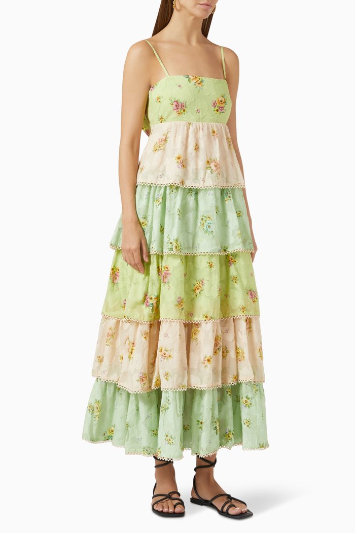 

Clementine Tiered Dress, Multicolour