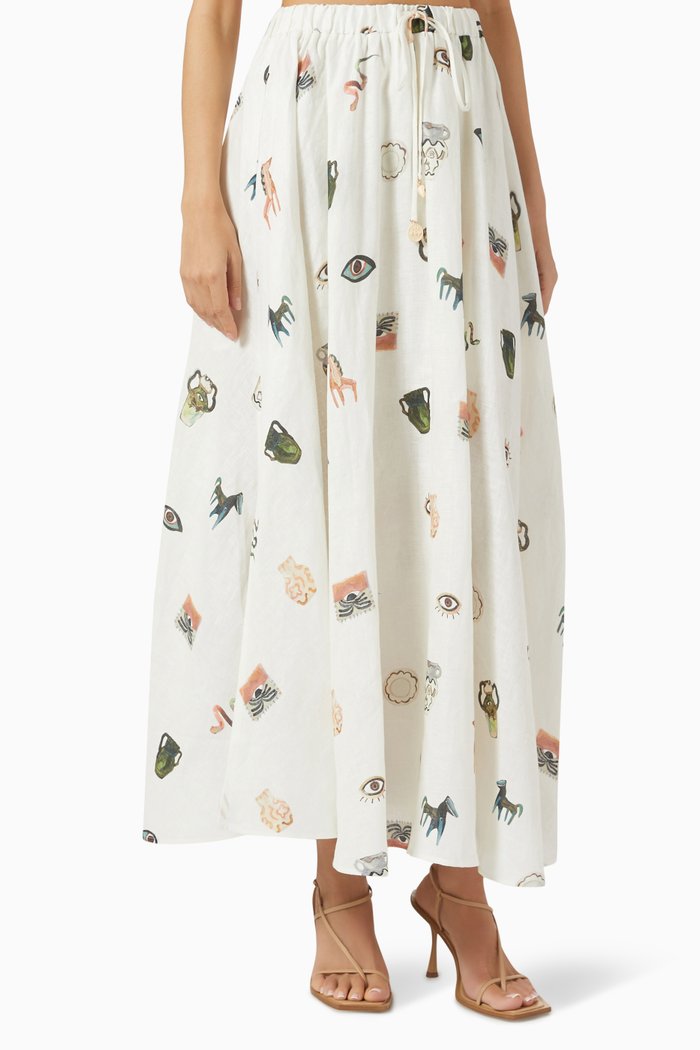 

Hera Midi Skirt, White