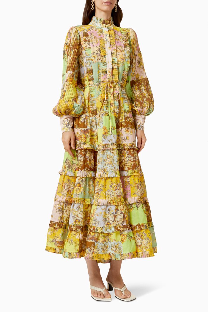 

Matilde Pleated Shirtdress, Multicolour