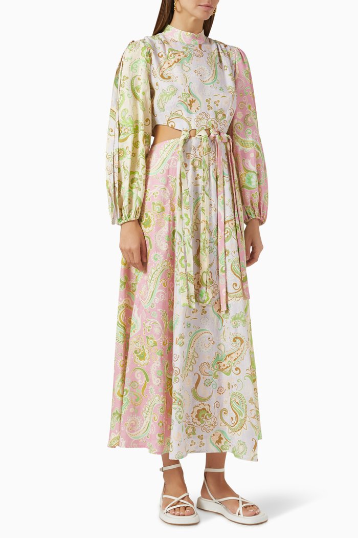

Marta Cutout Midi Dress, Multicolour