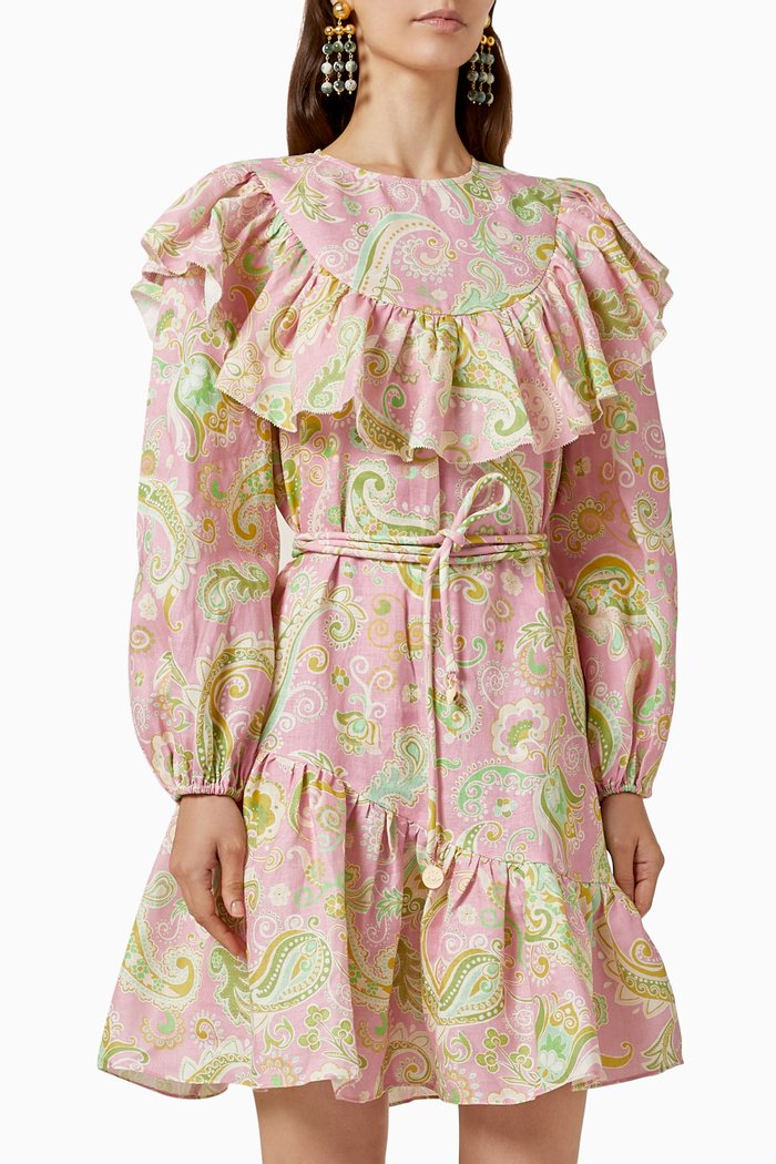 

Marta Mini Ruffle Dress, Pink