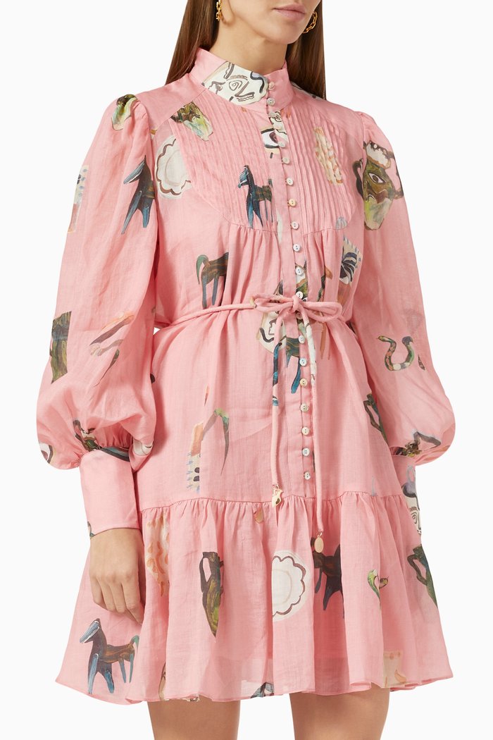 

Cleo Smock Mini Dress, Pink