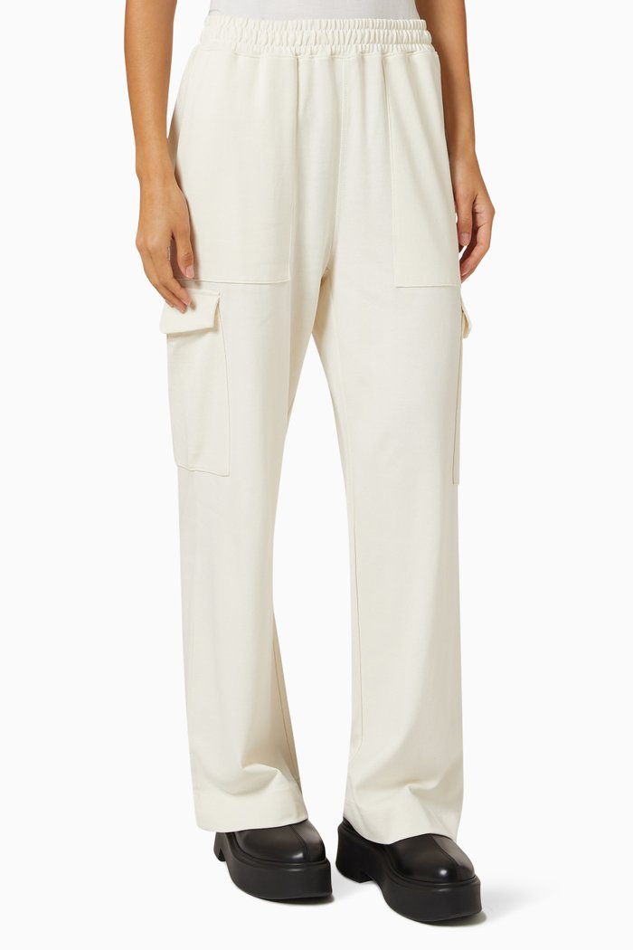 

Finley Cargo Pants in Organic Cotton, White