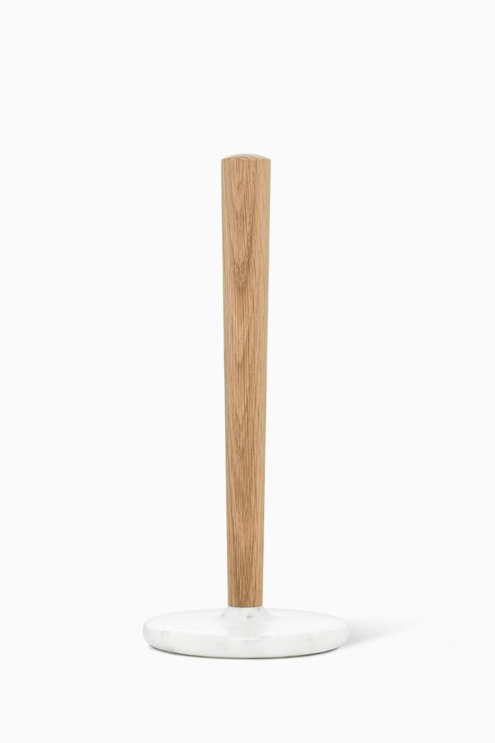 

Craft Paper Towel Holder in Oak and Marble, White