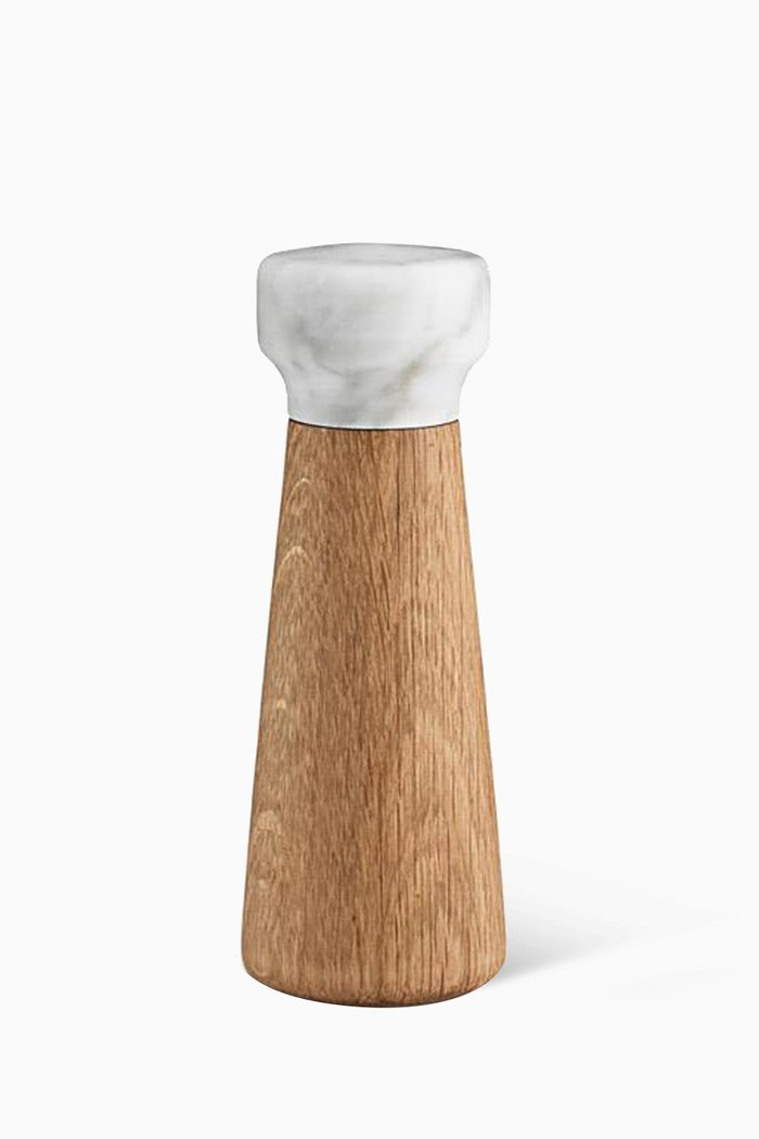 

Craft Salt Mill in Oak and Marble, White