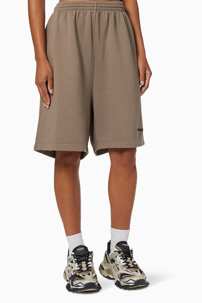 

Logo Sweatshorts in Cotton Jersey, Grey