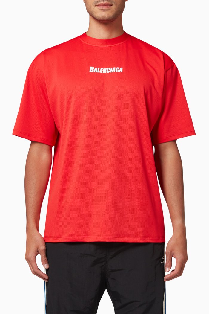 

Swim T-shirt in Technical Mesh, Red
