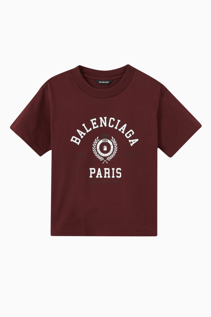 

Logo T-shirt in Cotton Jersey, Burgundy