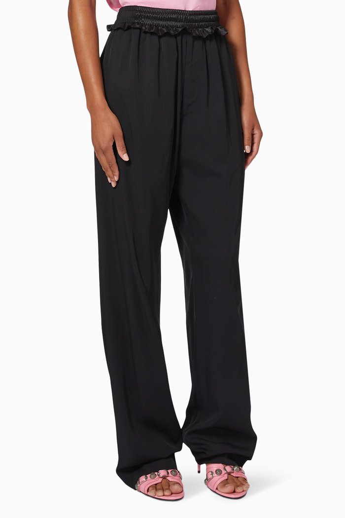 

Jogging Pants in Satin, Black