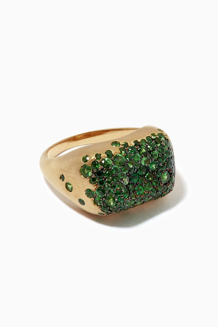 Baby Malak Bonbon Tsavorite Ring in 18kt Yellow Gold