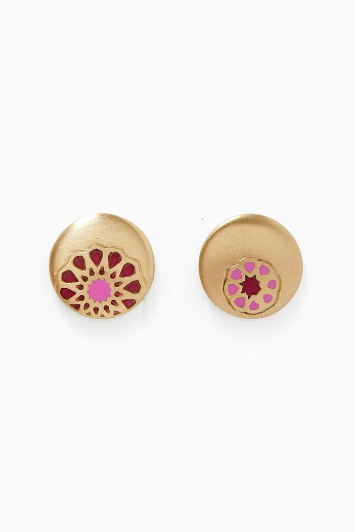 

My Muse Glory Enamel Stud Earrings in 18kt Yellow Gold