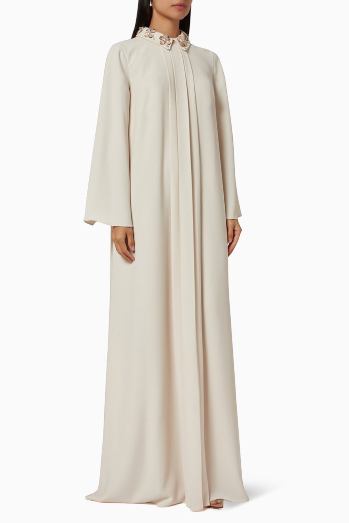 

Beaded Collar Gown, Neutral