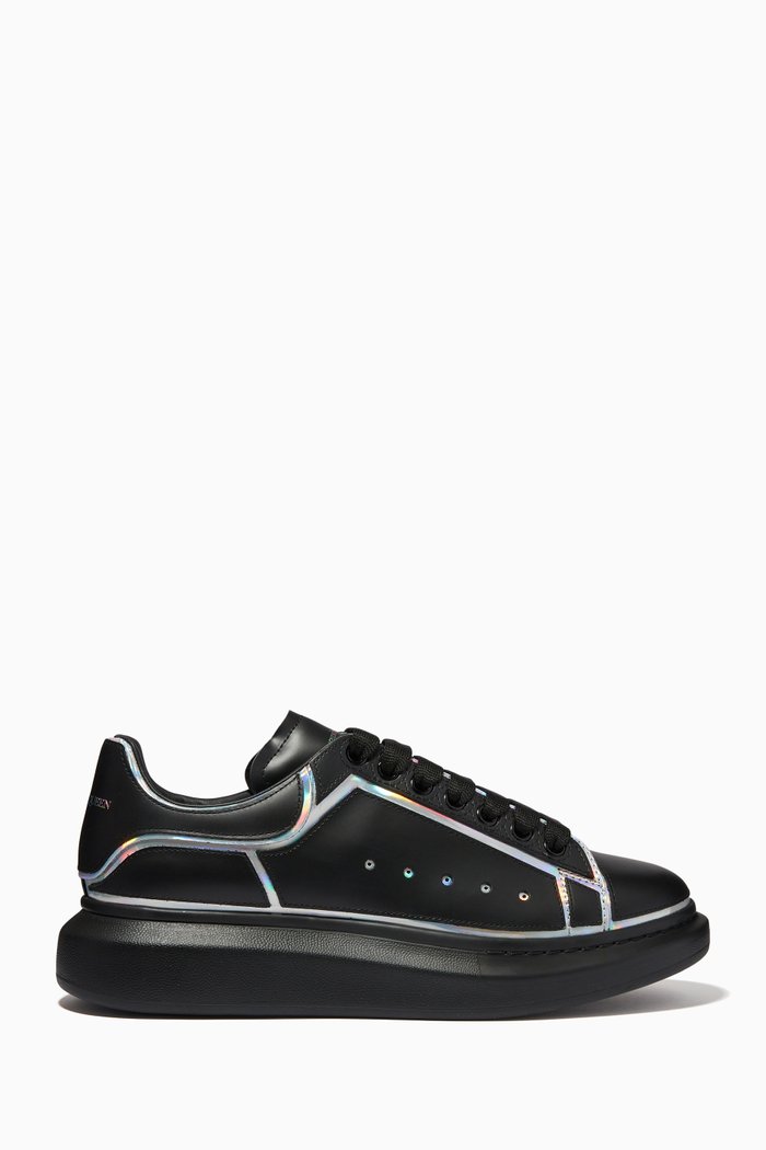 

Oversized Sneakers in Leather, Black