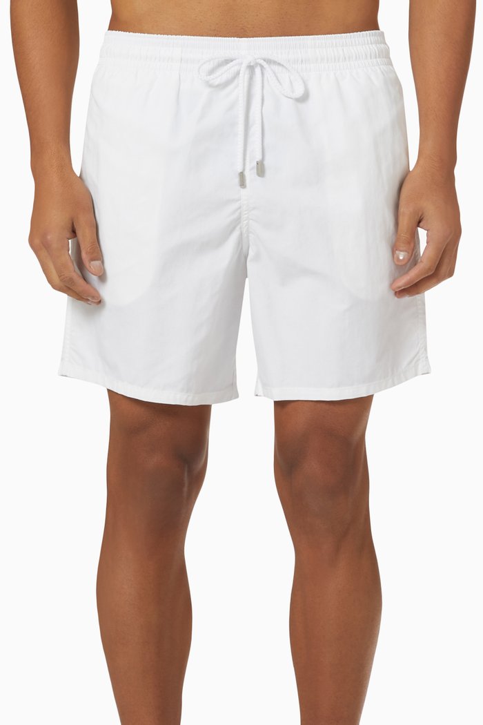 

Solid Swim Shorts in Recycled Nylon, White