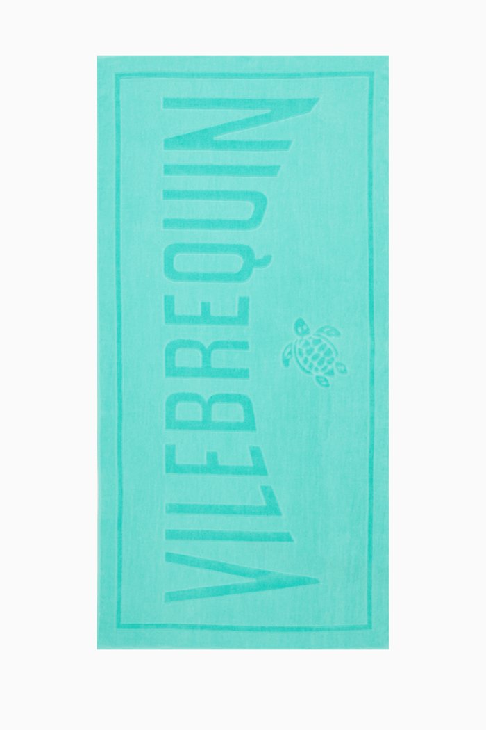 

Logo-jacquard Beach Towel in Organic Cotton, Green