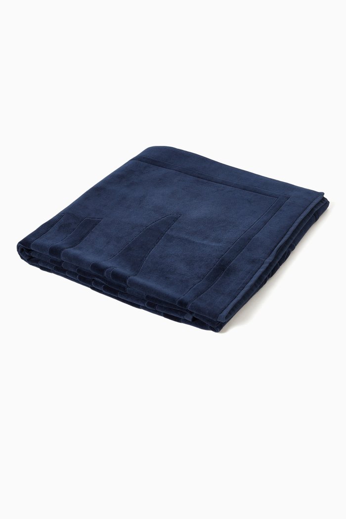 Beach Towel in Organic Cotton, Blue