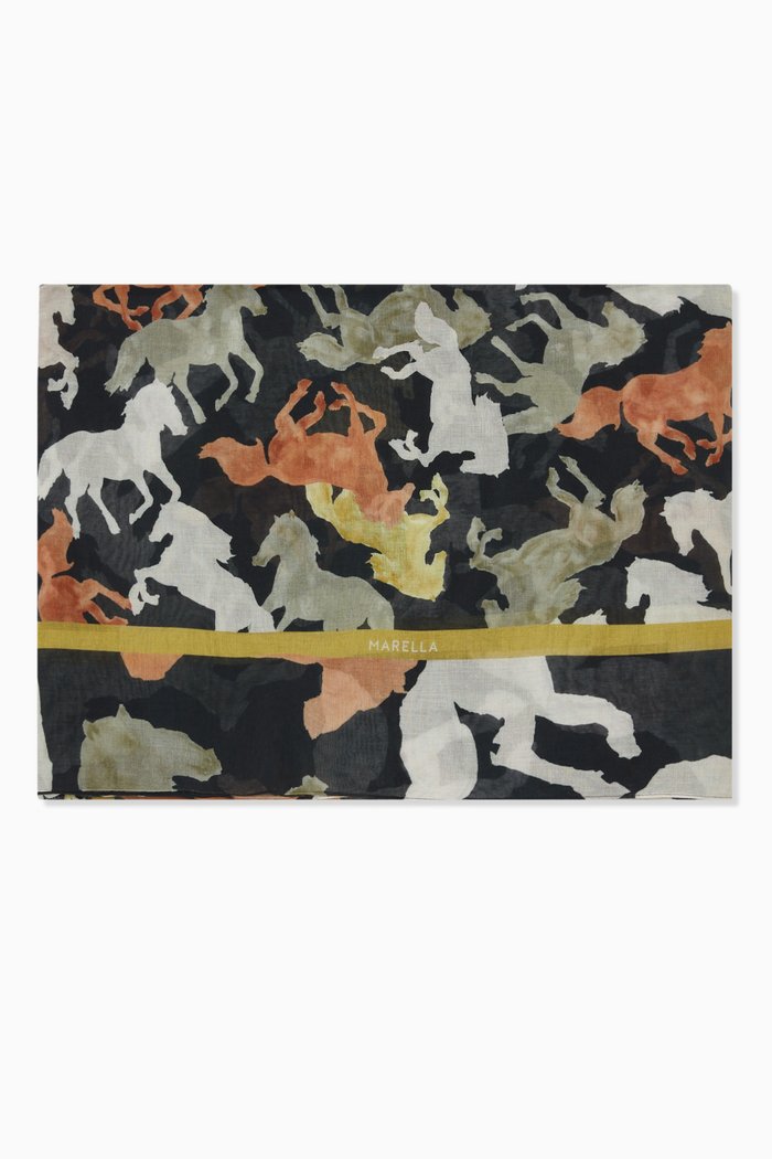

Angora Scarf in Cotton, Black