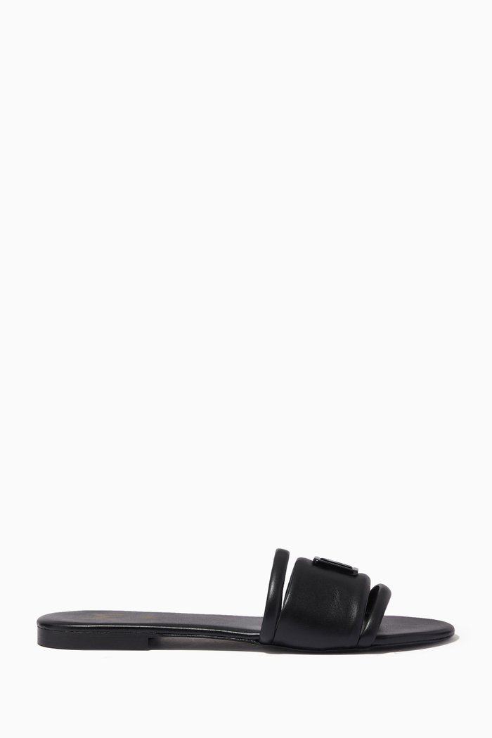 

Nectar Slide Sandals in Leather, Black