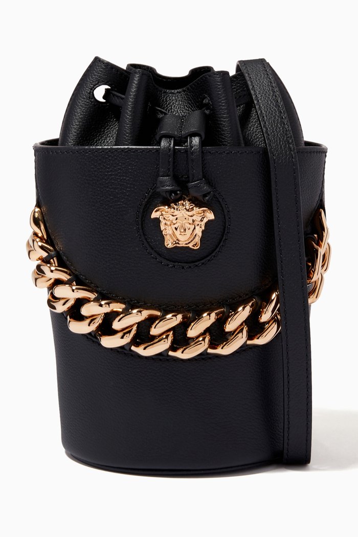 

La Medusa Bucket Bag in Leather, Black