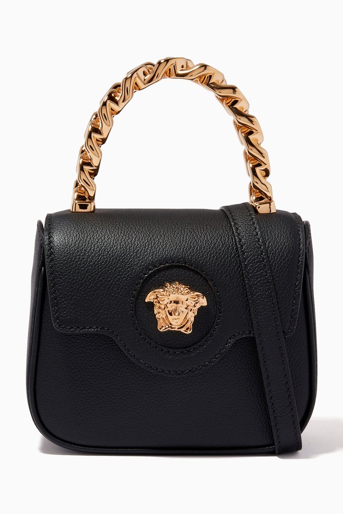 

La Medusa Mini Handbag in Leather, Black