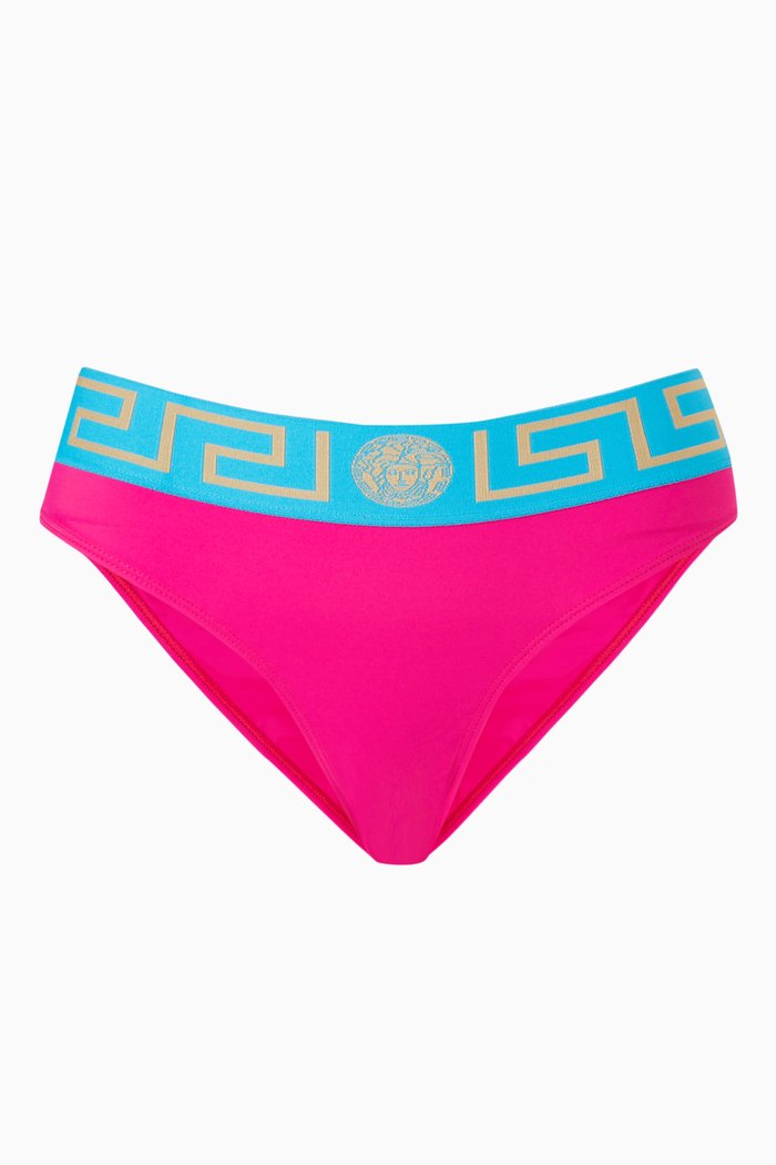 

Greca Border Bikini Bottoms, Pink