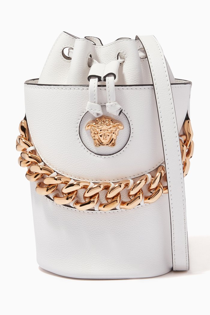 

La Medusa Bucket Bag in Leather, White