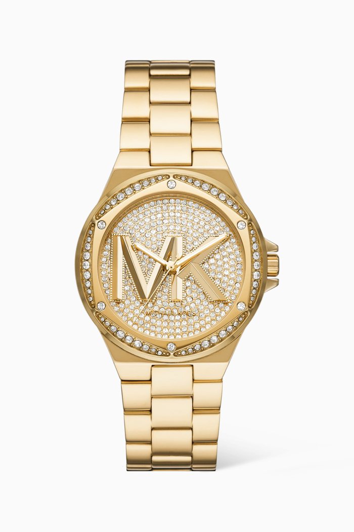

Lennox Pavé Quartz Watch, 37mm, Gold