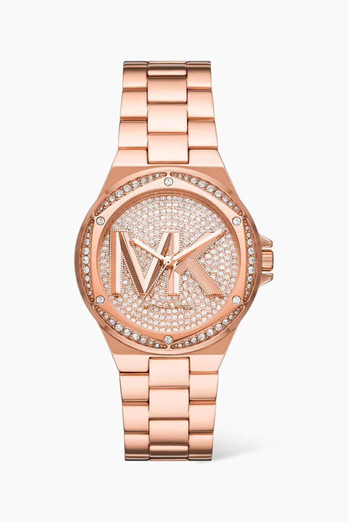 

Lennox Pavé Quartz Watch, 37mm, Rose gold