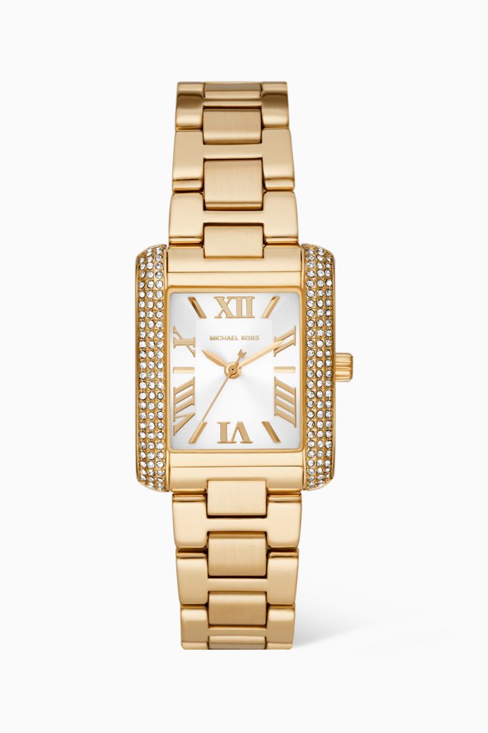 

Emery Pavé Quartz Watch, 33mm, Gold