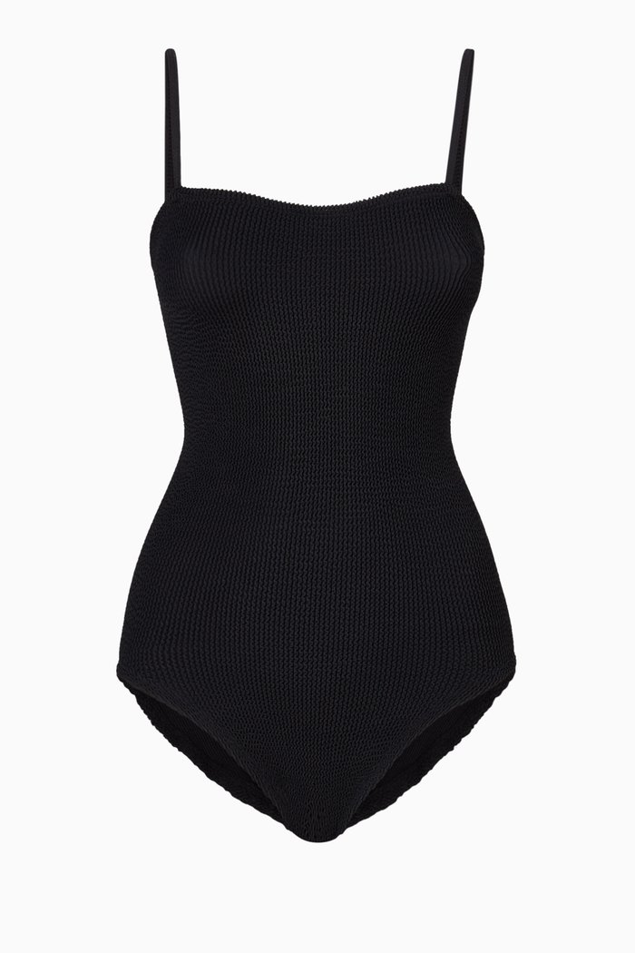 

Maria Swimsuit in Crinkle Nylon, Black