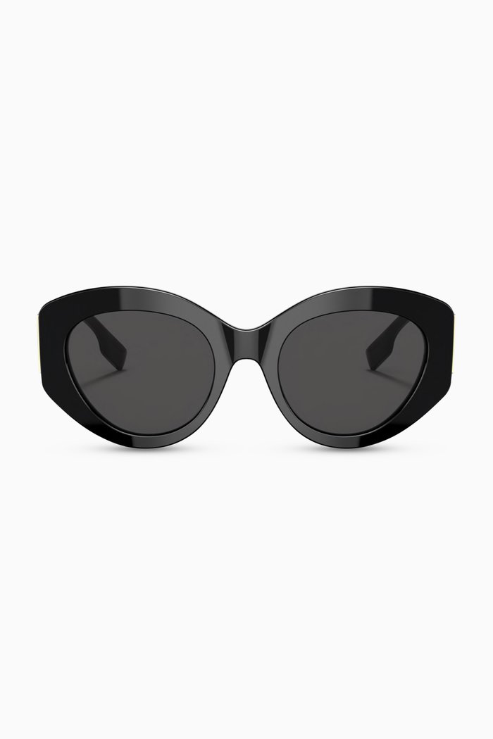 

Cat-eye Sunglasses in Acetate, Black